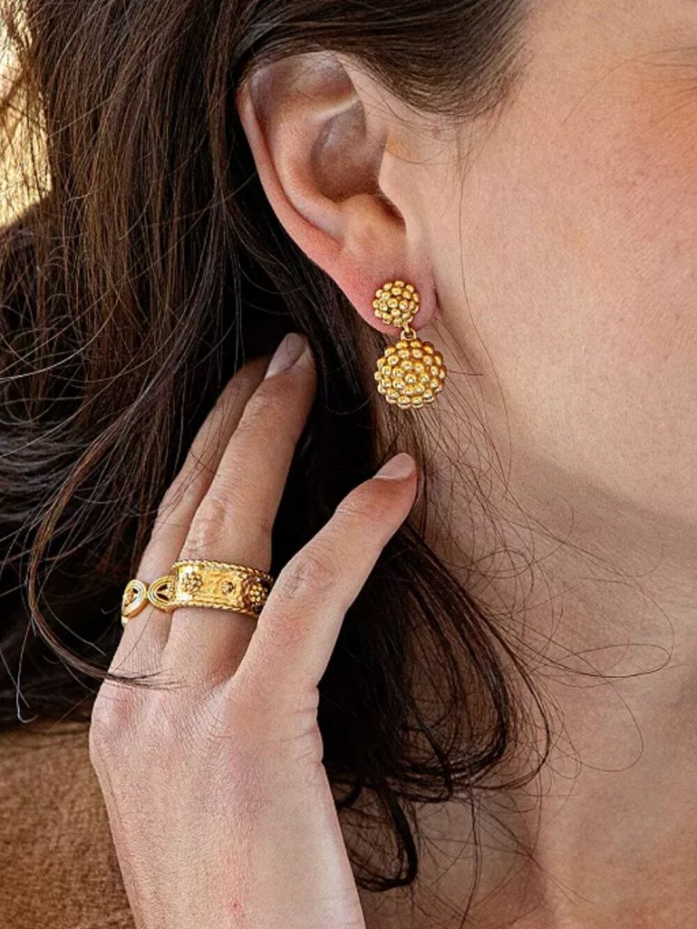 Berry double drop earrings: Capucine de Wulf